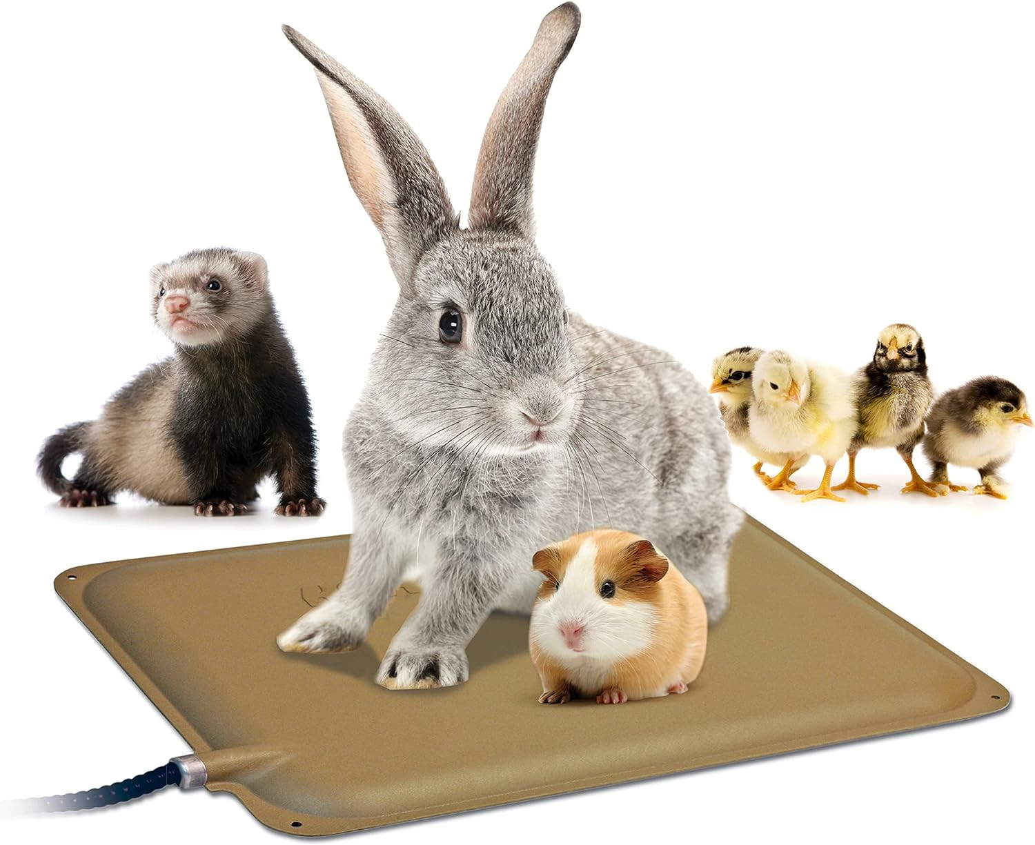 Small Animal Outdoor Heated Pad, Waterproof, Chew Resistant,