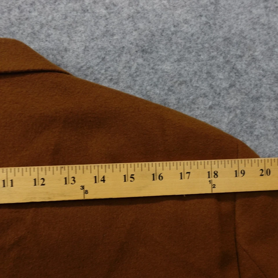 Camel Doeskin Wool Blazer Mens 40R Brown Sport Coat Jacket Classic Fall Luxury - Image 4 of 4