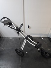 Sun Mountain Speed Cart V1 Push Pull Golf Collapsible 3 Wheel with Brake White