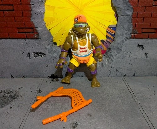 1991 Spike N Volley Don TMNT Teenage Mutant Ninja Turtles Figure Ex Condition