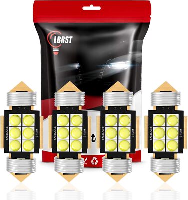 4pcs CANBUS AUXITO 31MM Festoon DE3175 Map/Dome LED Interior Light Bulbs 6000K E - Foto 8