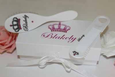 personalized baby brush and comb set