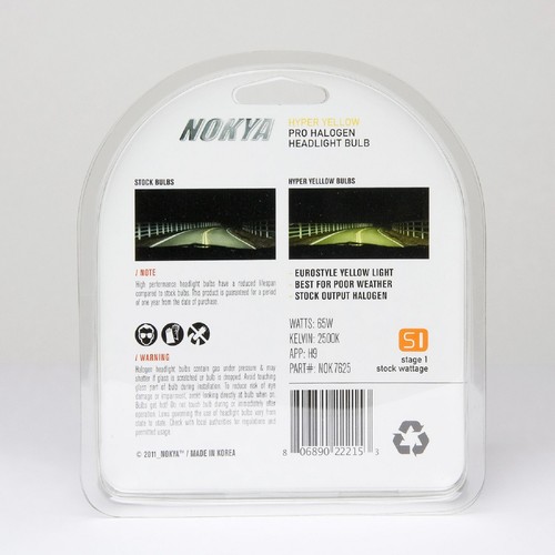 Nokya 2500K Yellow H9 Nok7625 65W Two Bulbs Head Light High Beam Replacement EO - Picture 3 of 12