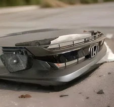 Honda Civic Base Front Grille Trim, Matte Gray/Gloss Black, Part # 71121-tba-a51