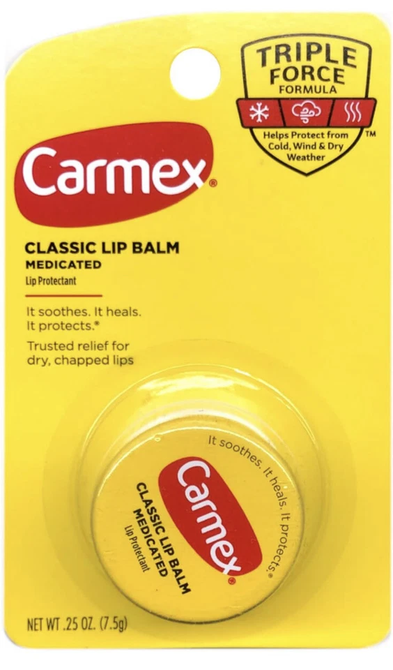 8 paquetes - Carmex - Bálsamo labial clásico medicado - 0,25 oz calma, cura, protege Foto 4 de 4