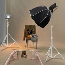 2pcs Photography Studio Lighting Softbox Photo Light Muslin Backdrop Stand Kit