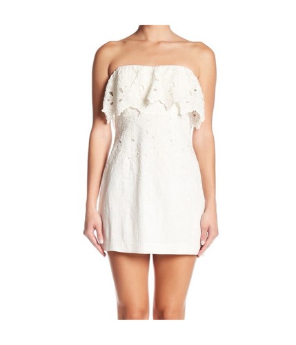 free people white strapless dress