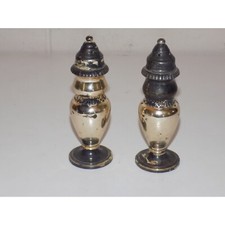Vintage Silver Plated Salt and Pepper Shakers Made in USA