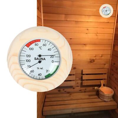 Massivholz Digital Sauna Holz Thermometer Hygrometer für Haussaunaraum,