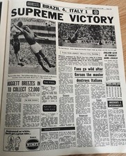 Pele Brazil World Cup Newspaper Jacklin wins US Open F1 Car Death 2026 USA Old