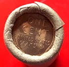 TAIL / TAIL  1 OBW BU LINCOLN WHEAT PENNY ROLL YEARS UNKNOWN OLD VINTAGE WRAPPER