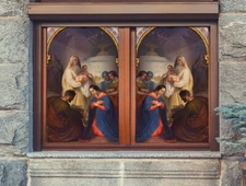 3D People A124 Window Film Print Sticker Cling Stained Glass UV Sinsin