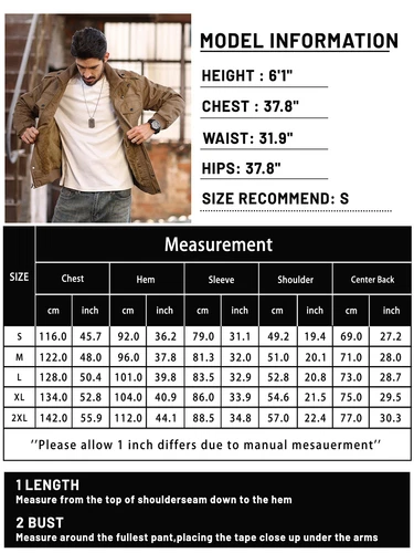 TACVASEN Men's Winter Bomber Jacket Fleece Cotton Thicken Casual Work Cargo Coat image 6