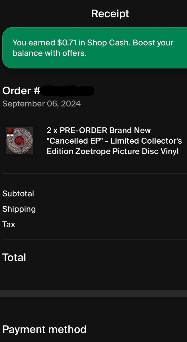 Mötley Crüe CANCELLED EP Collector's Zoetrope Picture Disc