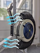 Cubierta de ventilador de tubo de flujo de aire de refrigeración para máquina de remo Concept 2 modelos C D y E