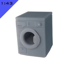 1x 3D printed WASHING MACHINE 1:43, O gauge Interior Kitchen Miniature