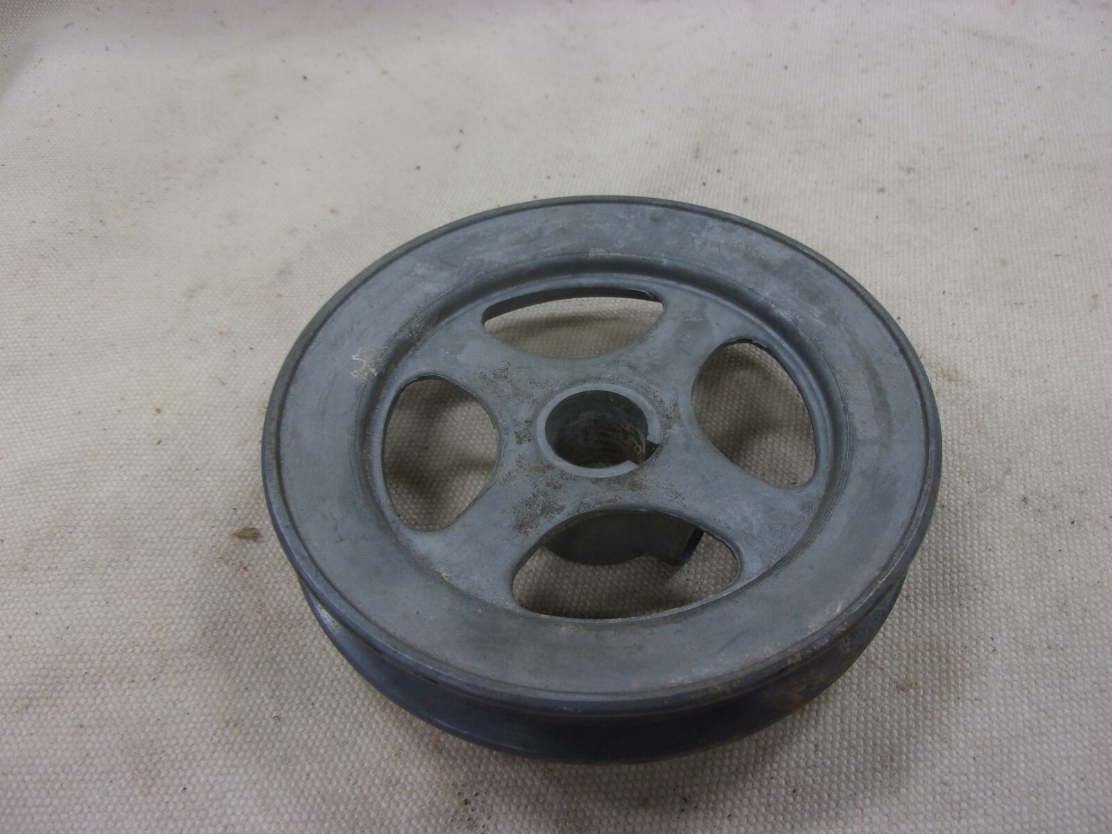 Vtg Antique Sears Roebuck 36 x 4" Belt Sander Drive Pulley Part 149.