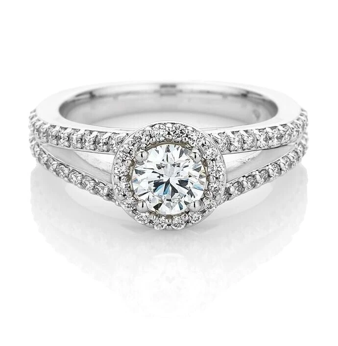 Anillo Piedra Blanca 6.5 Anillos de Moda