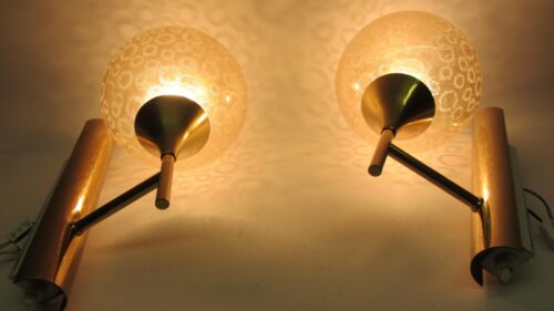 Doria Paar Wandlampen Kugellampen Messing poliert '70er Jahre - Bild 1 von 12