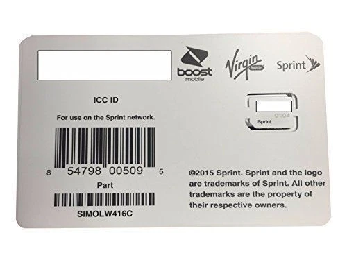 Sprint/Boost/Virgin/Tello BYOD Nano Sim Card SIMOLW416C/SIMOLW506C 01.04 - Image 2 of 4