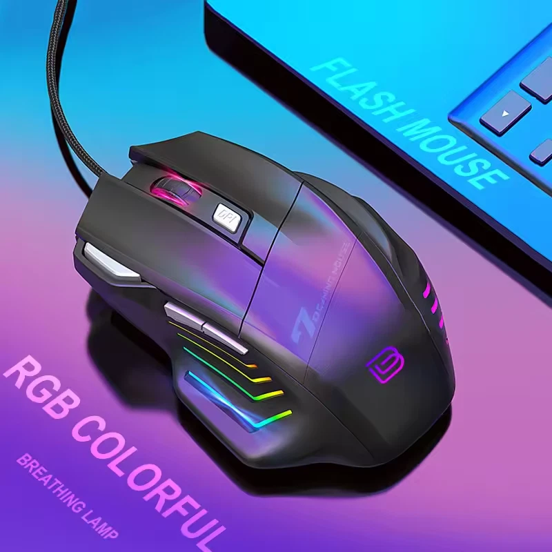 BAJEAL G5 Wired Gaming Mouse RGB – 7 Buttons, 2400 DPI, USB, Ergonomic, PC/Lapto - Image 2 of 4
