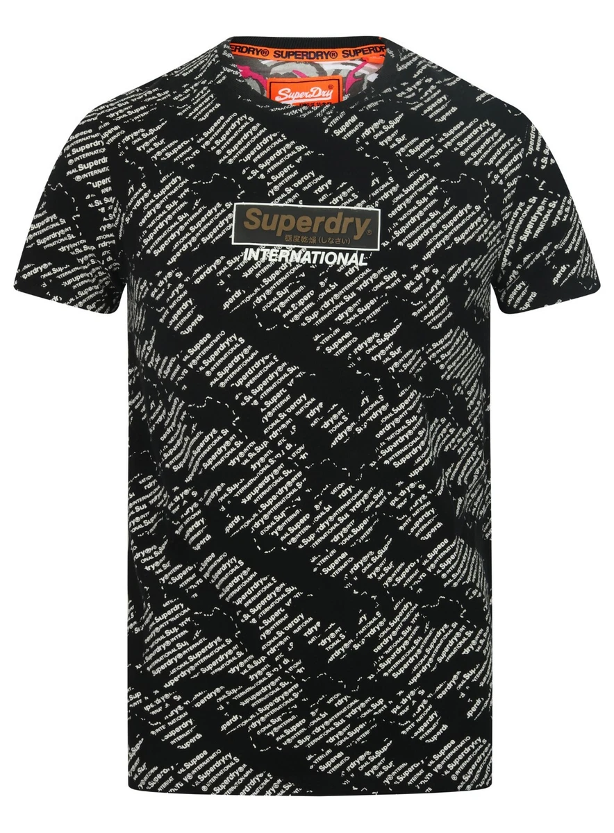 Superdry M10106TT 02A International Monochrome Superdry Logo Tee T 