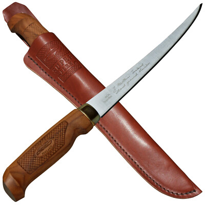 Marttiini Filetiermesser Classic Superflex Klinge 10 cm Birkenholz Lederscheide