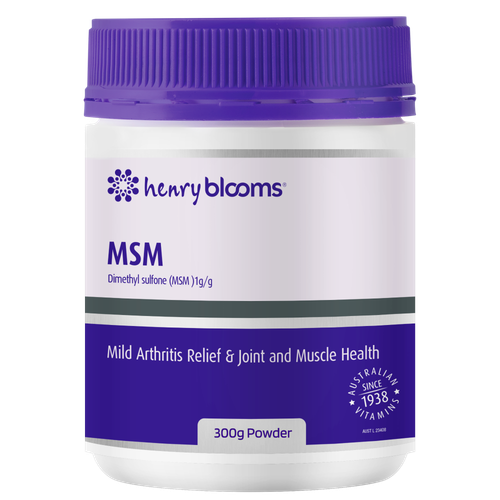 Henry Blooms MSM 300g Powder Joint & Muscle Health Dimethyl Sulfone 1g