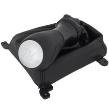 Schaltknauf Silber + Schaltmanschette für Honda Accord VII 03-08 5-Gang Rahmen