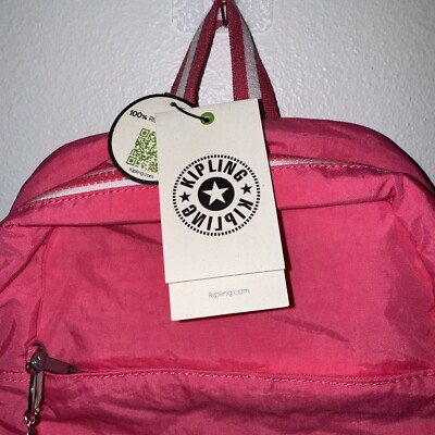 Kipling Ferris Nylon Backpack Flashy Pink & White With  display picture 1