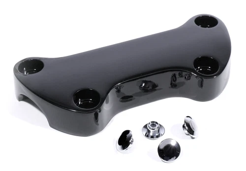 Handlebar Clamp Mount Bracket for Harley-Davidson 1" Handlebar Black Riser