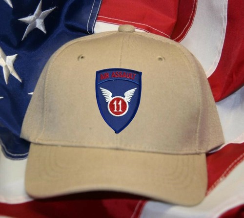 11TH AIR ASSAULT DIVISION HAT PATCH CAP US ARMY AIRBORNE PARACHUTE PIN UP WOW - Picture 8 of 29
