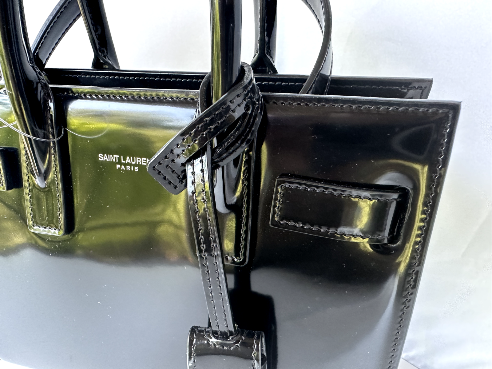 Nuova borsa Saint Laurent YSL Nano Sac De Jour donna nera borsa a mano
