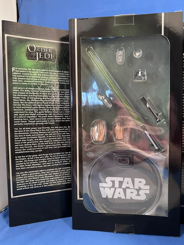 Sideshow Star Wars ЭКСКЛЮЗИВ Qui-Gon Jinn Jedi Master 2006 В комплекте как новый в коробке - Изображение 3 из 4