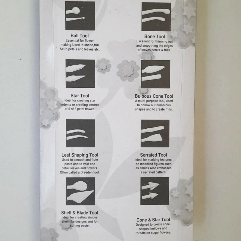 8Pcs Modelling Sugarcraft Cupcake Icing Cake Flower Decorating New Craft Tools - Image 4 of 4