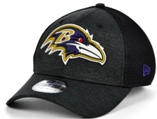 Baltimore Ravens New Era 39Thirty Flex Fit Shadow Tech Rubber Logo hat cap S/M