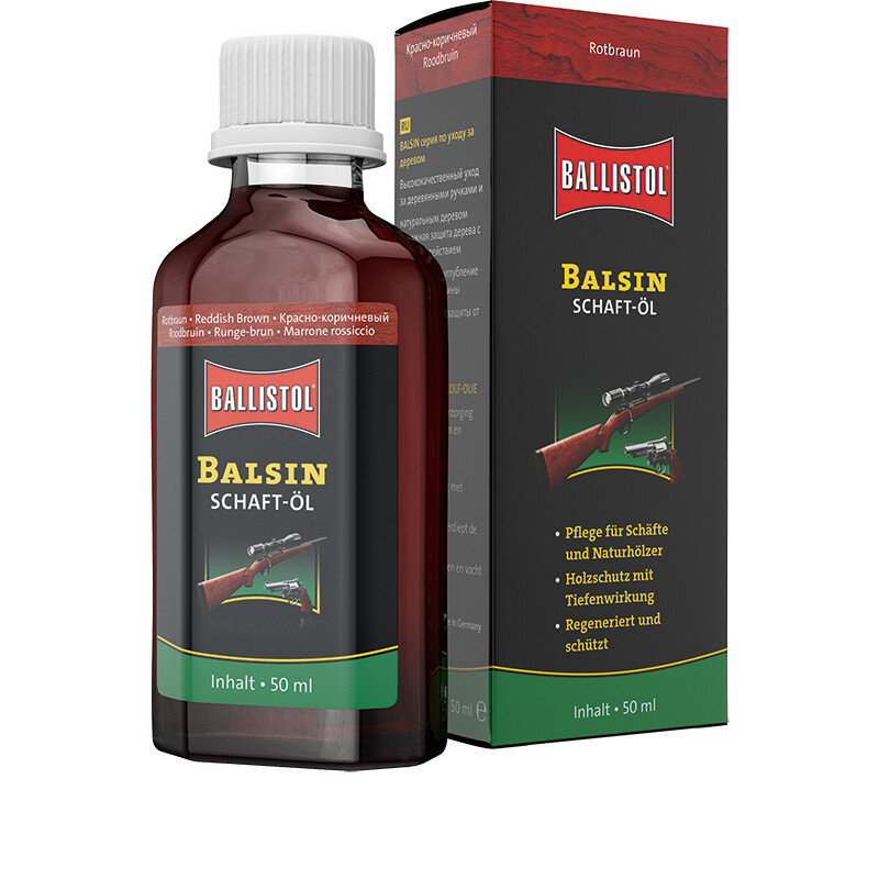 Баллистол из Баллистического ада, дункельбраун, ротбраун, цур Ваффенпфлеге, Хольцпфлеге