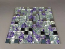 Stock Clearance New Mosaic Tile Sheet Silver Chrome/Purple 200 Sheets Available
