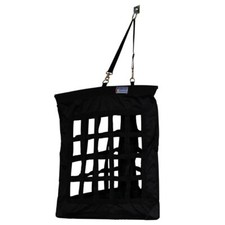 Dura-Tech Slow Feed 3-Sided Corner Hay Bag for Horse | Holds up 3 Flakes | Black