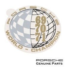 Porsche Genuine World Champion 1969-1971 Window Decal 91170110322