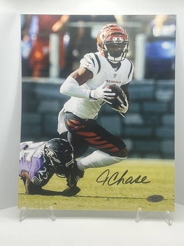 Ja'Marr Chase Signed 8x10 W/COA Cincinnati Bengals