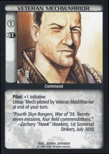 Battletech CCG: Veteran MechWarrior Ungraded from set Premiere Limited BT WOTC