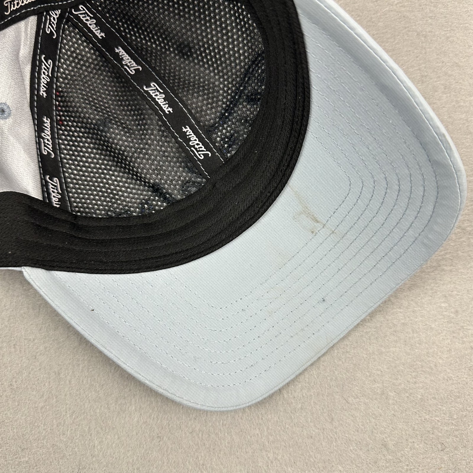 Titleist Hat Cap Men Strap Back Blue Solid Canvas… - image 8