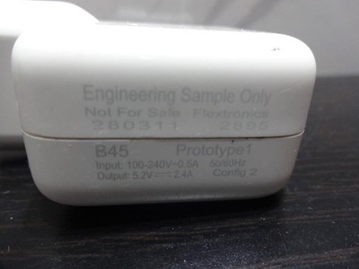 Apple Charger Prototype B45 Config 2 Engineering Sample Flextronics EURO PLUG Ra