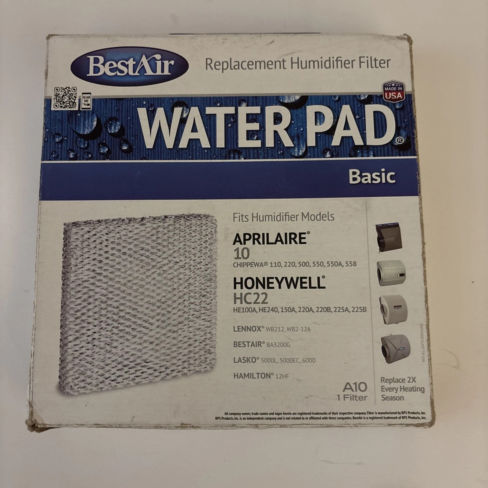 Filter Water Pad Basic Aprilaire Honeywell A10