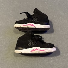 Nike Air Jordan 5 Retro GT Black Pink White 725172 029 Size 7c Kids Shoes