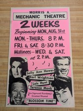 Sigmund Romberg's Blossom Time Musical Operetta Mechanic Theatre