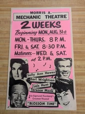 Sigmund Romberg's Blossom Time Musical Operetta Mechanic Theatre