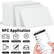 100 Packs NTAG 215 NFC Cards Tags Standard Blank Printable Compatible USA