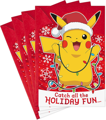 Pack of Pokmon Christmas Cards, Pikachu Christmas Lights (4 Holiday Cards with | eBay Pack of Pokmon Christmas Cards, Pikachu Christmas Lights (4 Holiday Cards with | eBay